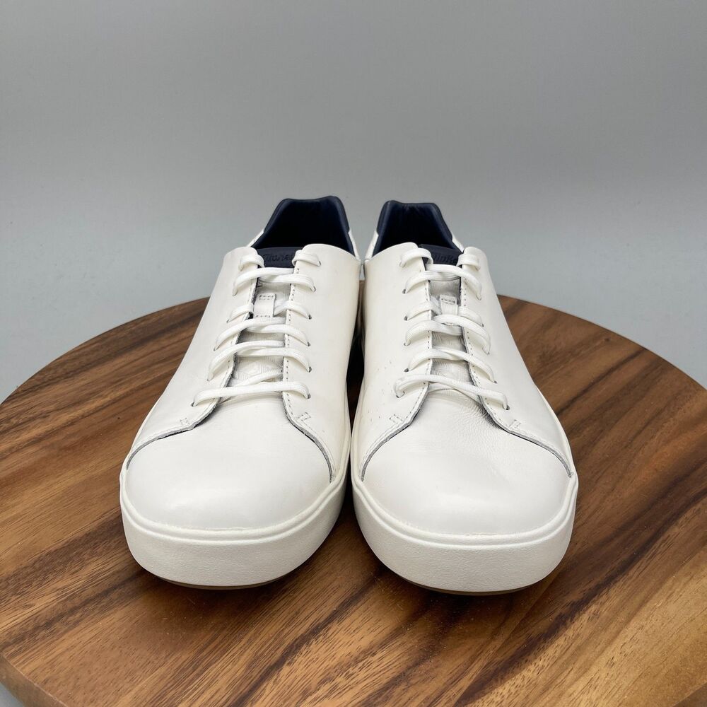 OluKai Laeahi Li'ili Shoes Mens Size 11 White Leather Casual Comfort Sneakers - Picture 3 of 10